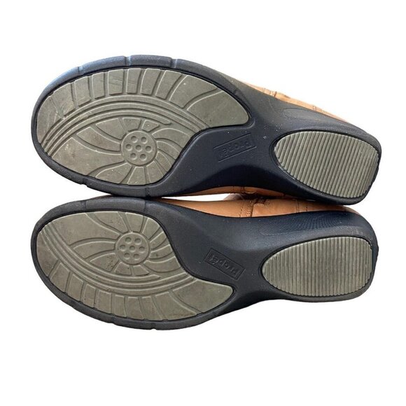 PROPET Waverly Comfort Wedge Heel Flex Sole Bootie Boots Tan Brown Size 10 XWide - Picture 6 of 9